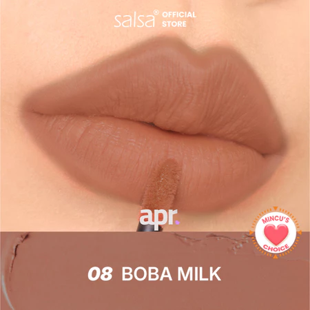 salsa lipcream dynamatte no.8 (boba milk)