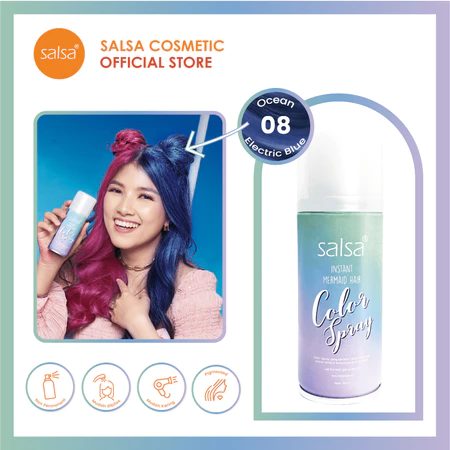 Salsa Instan Mermaid Hair Color spray no.08 ocean