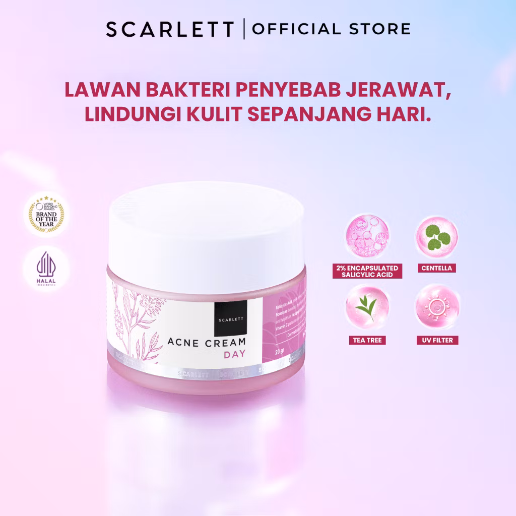 Scarlett Whitening Acne Cream Day