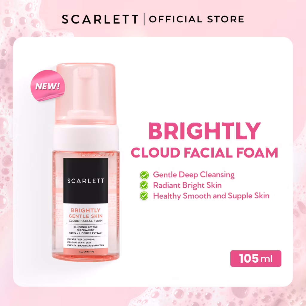 Scarlett Brightly Gentle Skin Cloud Facial Foam 105ml