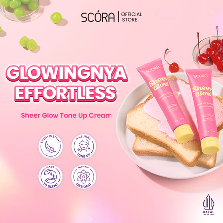 Scora Sheer Glow Tone Up Cream With Niacinamide 30gr