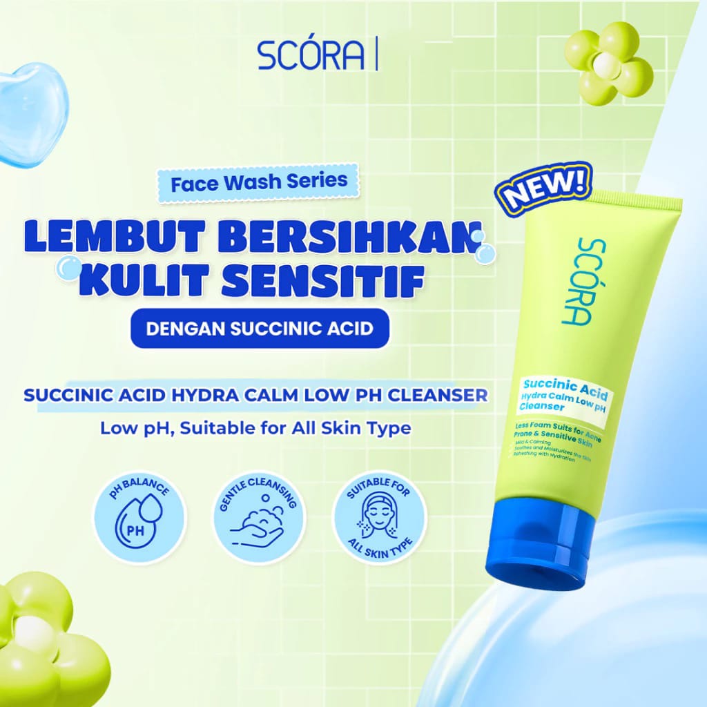 Scora Succinic Acid Hydra Calm Low pH Cleanser 100g