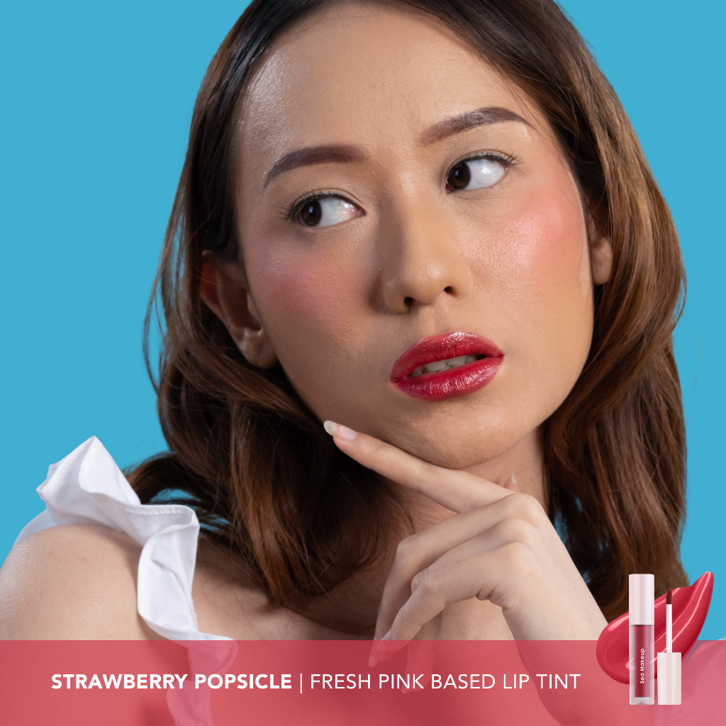 Sea Makeup Hydrating Glossy Jelly tint Strawberry Popsicle