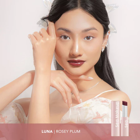 Seamakeup Gleam luster tinted lip balm shade luna