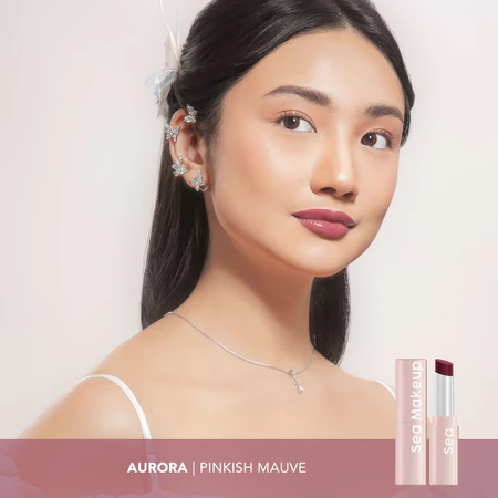 Seamakeup Gleam luster tinted lip balm shade Aurora