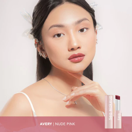 Seamakeup gleam luster tinted lip balm shade Avery
