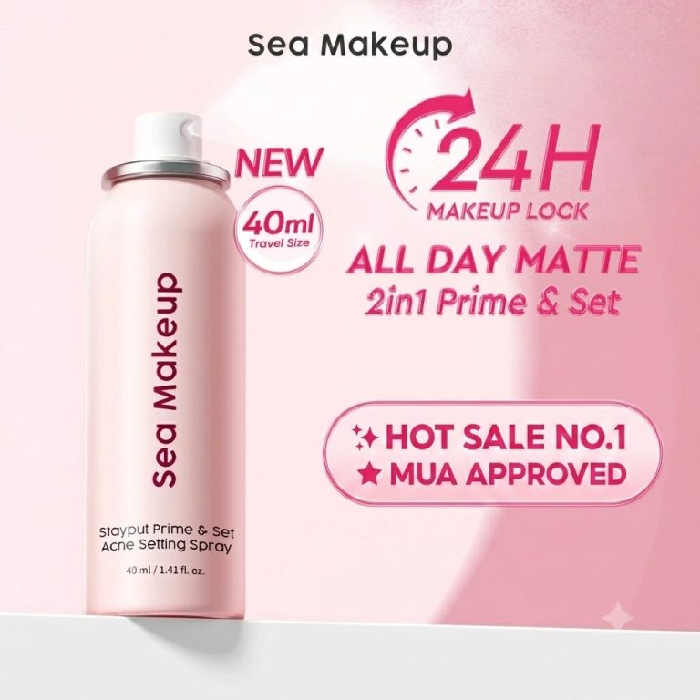 Seamakeup Stayput prime & set Acne setting spray