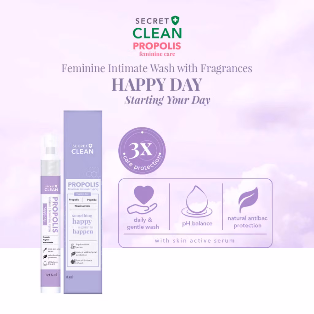 Secret Clean Propolis Feminine Intimate Spray Something Happy Down There 8ml