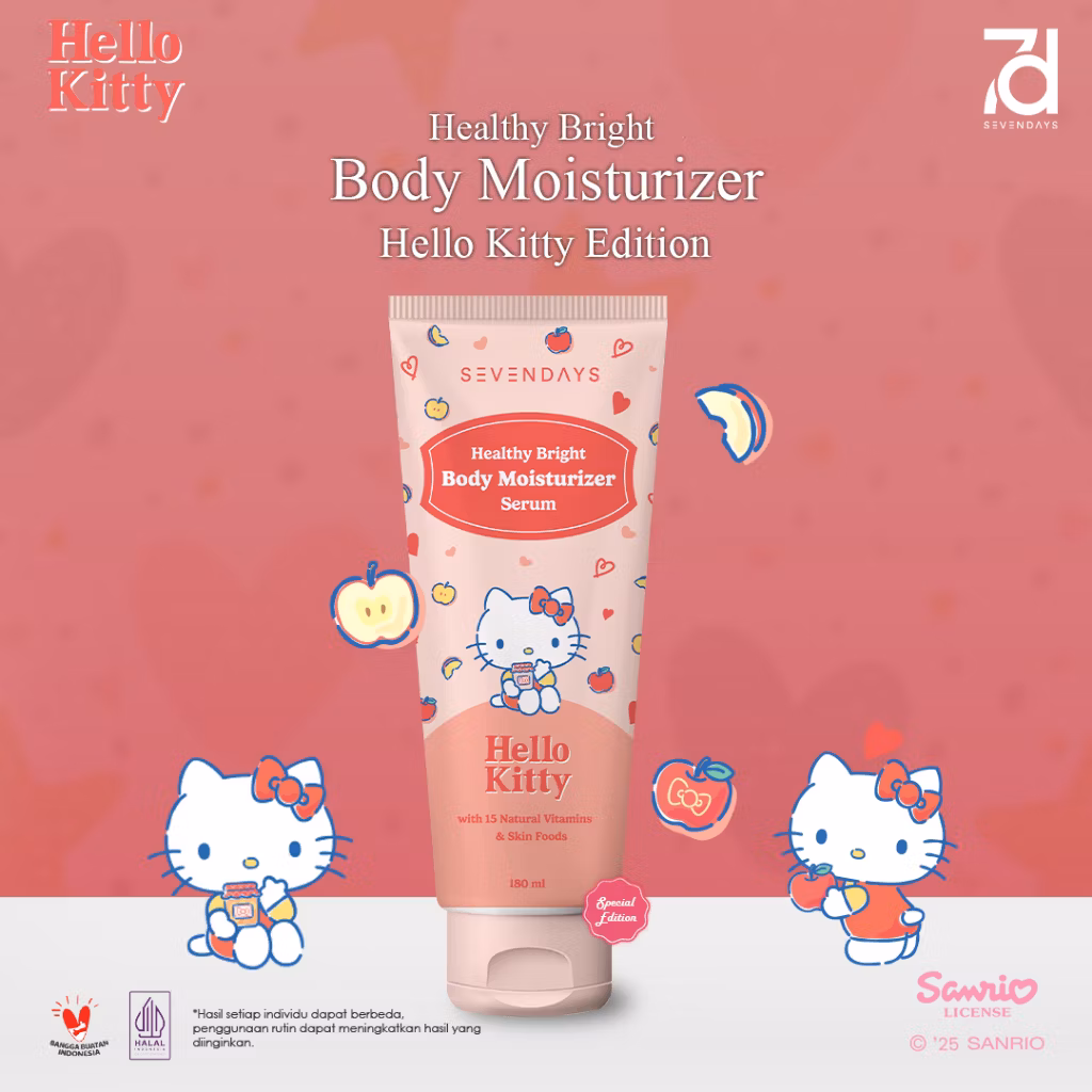 Sevendays Healthy Bright Body Moisturizer Serum Hello Kitty 180ml