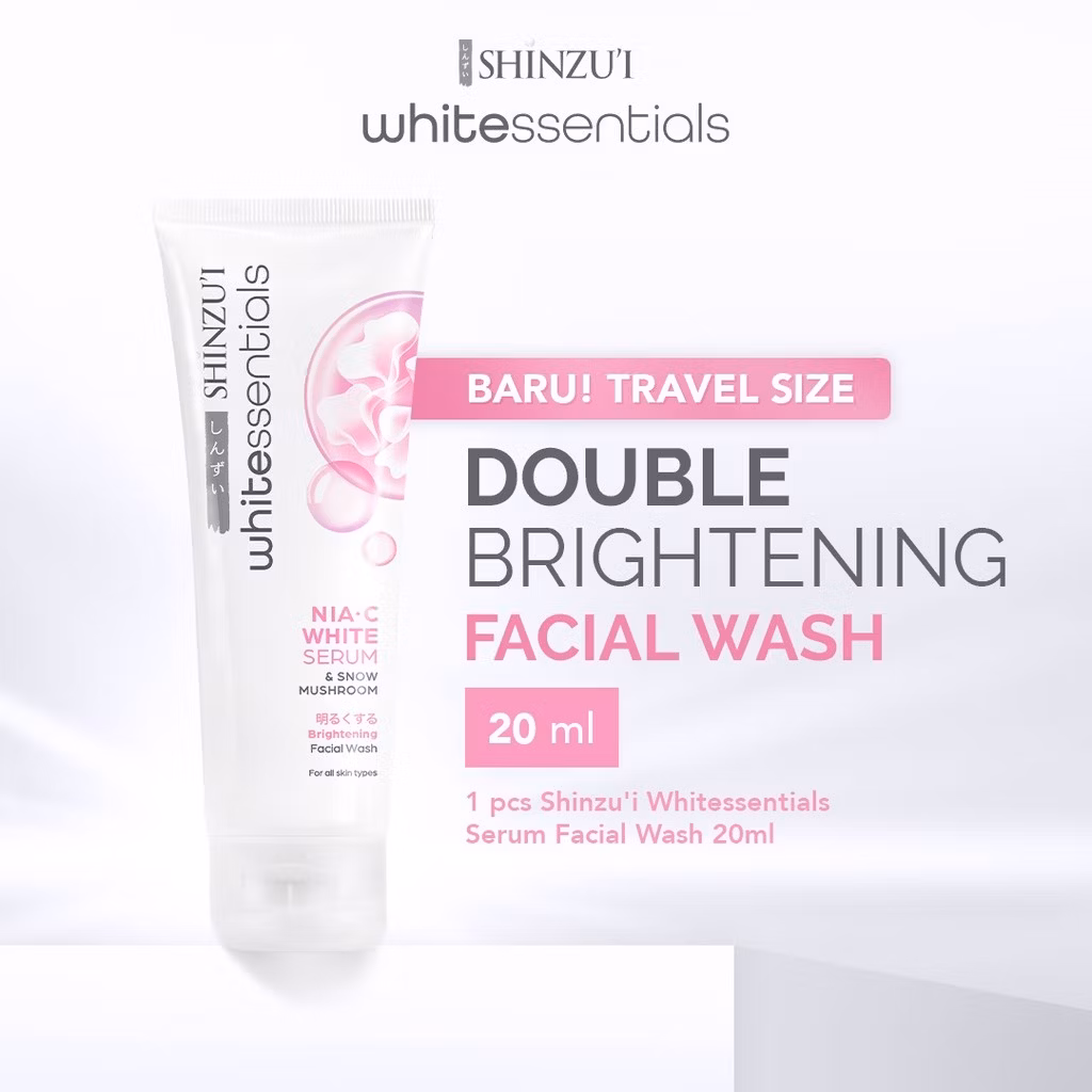 Shinzui Whitessentials Nia C White & Snow Mashroom Facial Wash 20ml