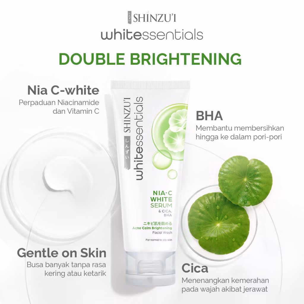Shinzui Whitessentials Acne Calm Brightening Facial Wash 80ml
