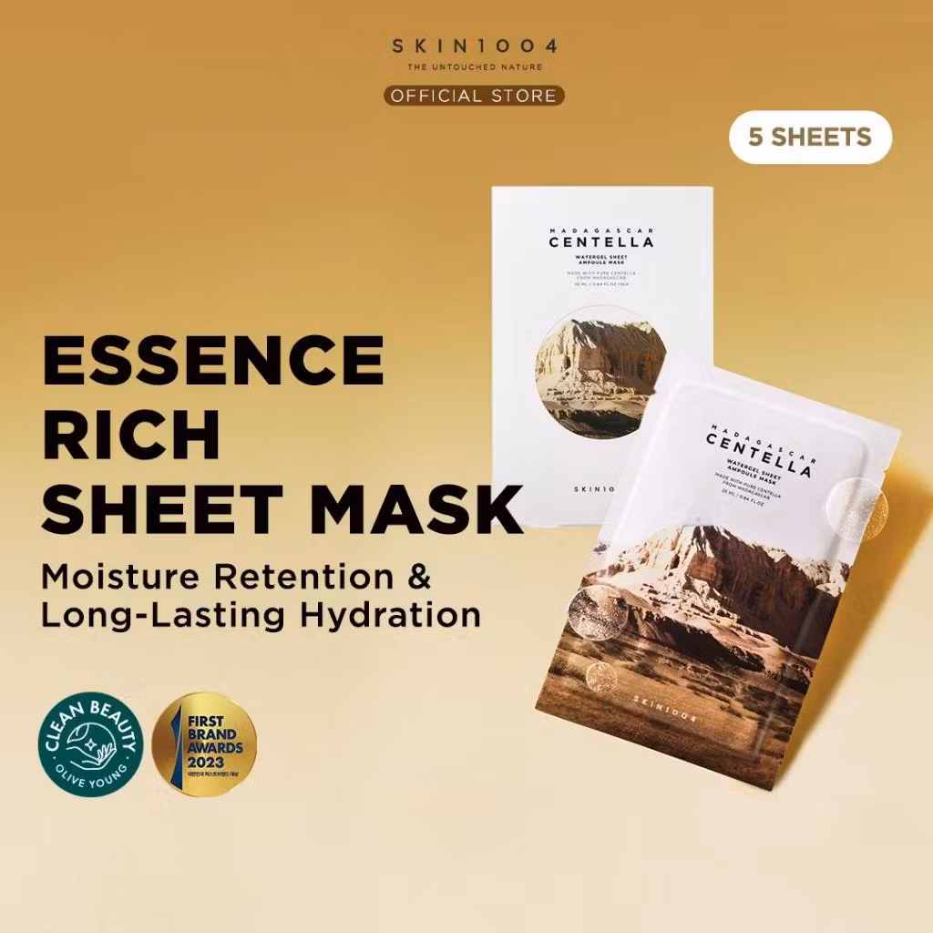 Skin1004 Madagascar Centella Watergel Sheet Ampoule Mask 5pcs