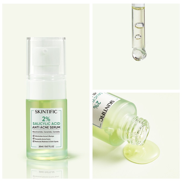 SKintific Anti Acne Serum Facial Gel with 2% Salicylic Acid