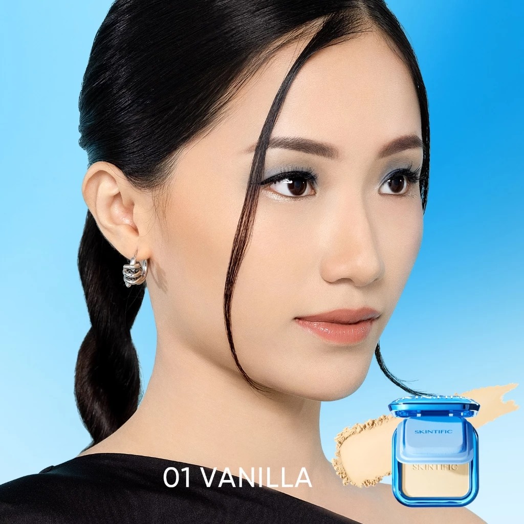 Skintific ultra cover powder foundation Vanilla 9gr