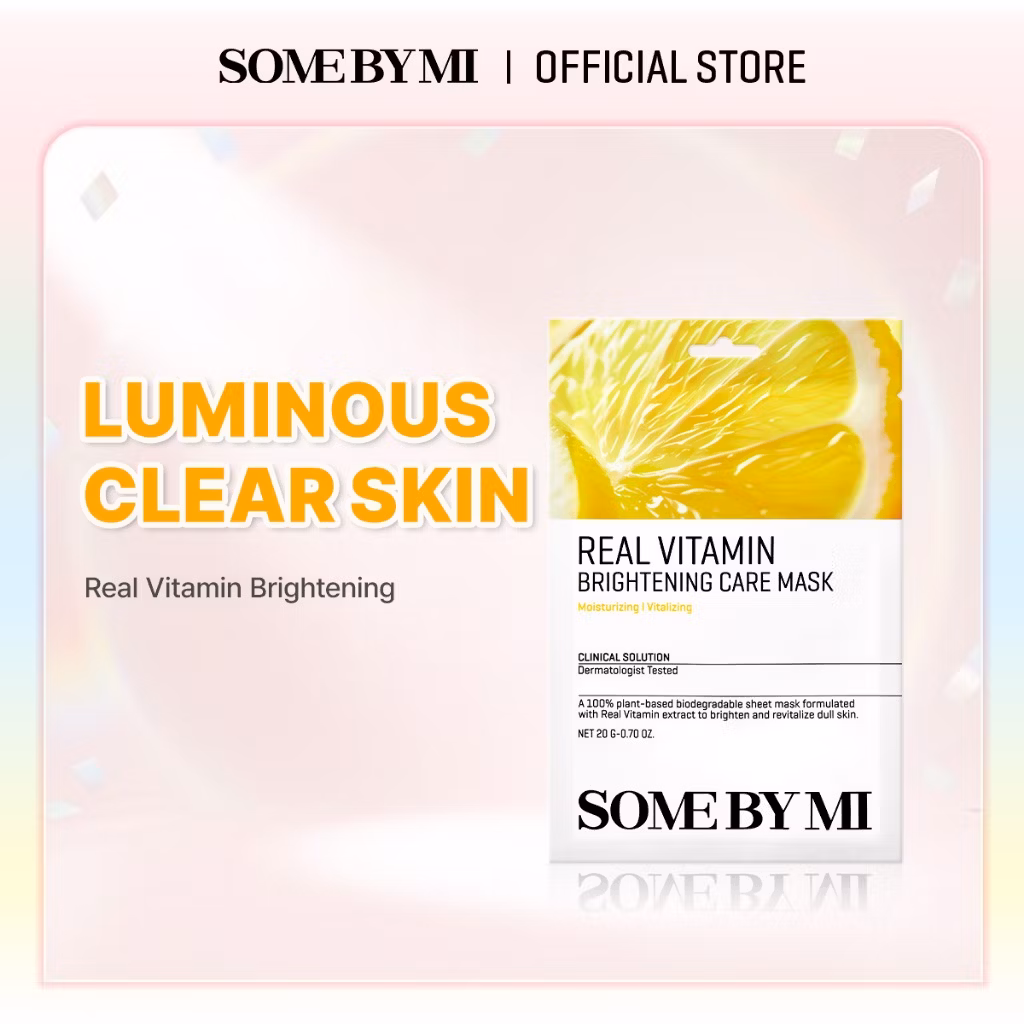 SOME BY MI REAL VITAMIN BRIGHTENING CARE MASK (10 Sheets in 1 Pack)