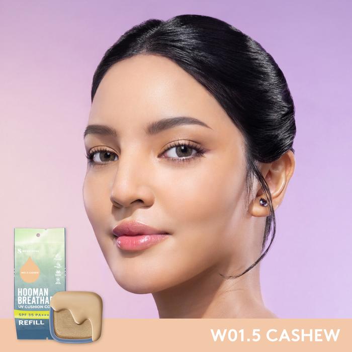 Refill Somethinc Hooman Breathable UV Cushion Cover SPF 35 PA++++ w01.5 Cashew