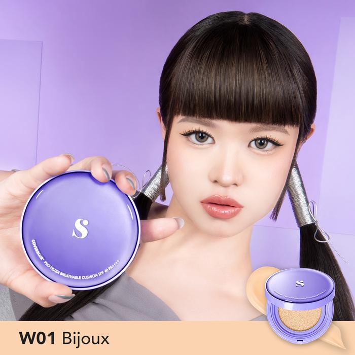 Somethinc Coverblur Pro Filter Breathable Cushion SPF 40PA++++ W01 Bijoux