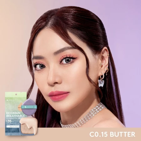 Refill Somethinc Hooman Breathable UV Cushion Cover SPF 35 PA++++ C01.5 Butter
