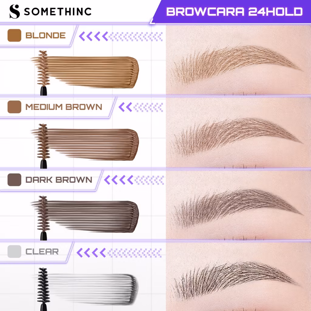 Somethinc Browcara 24 Hold Waterproof Brow Gel Medium Brown 3gr