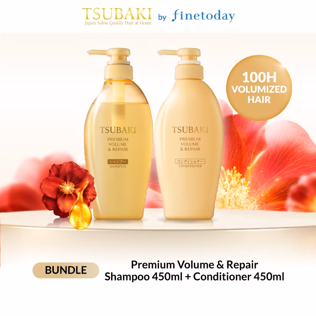 Tsubaki Bundling Premium Volume & Repair Conditioner Treatment 450ml