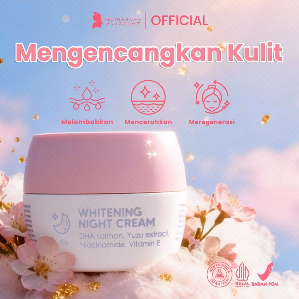 Tzuyu Whitening Night Cream 15gr