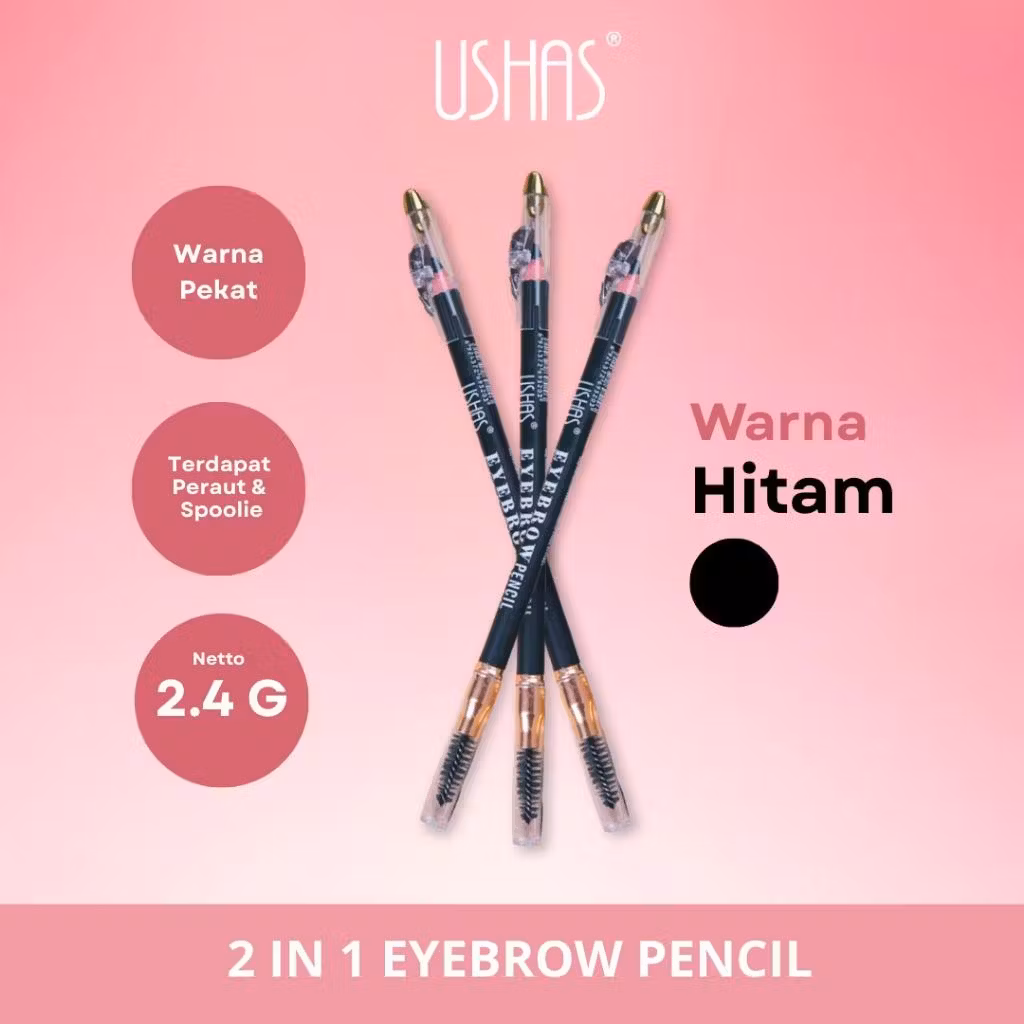 Ushas Eyebrow Pencil 2in1 Black