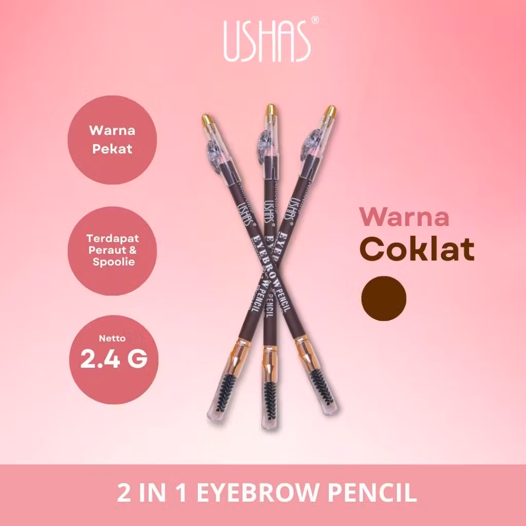 Ushas Eyebrow Pencil 2in1 Brown