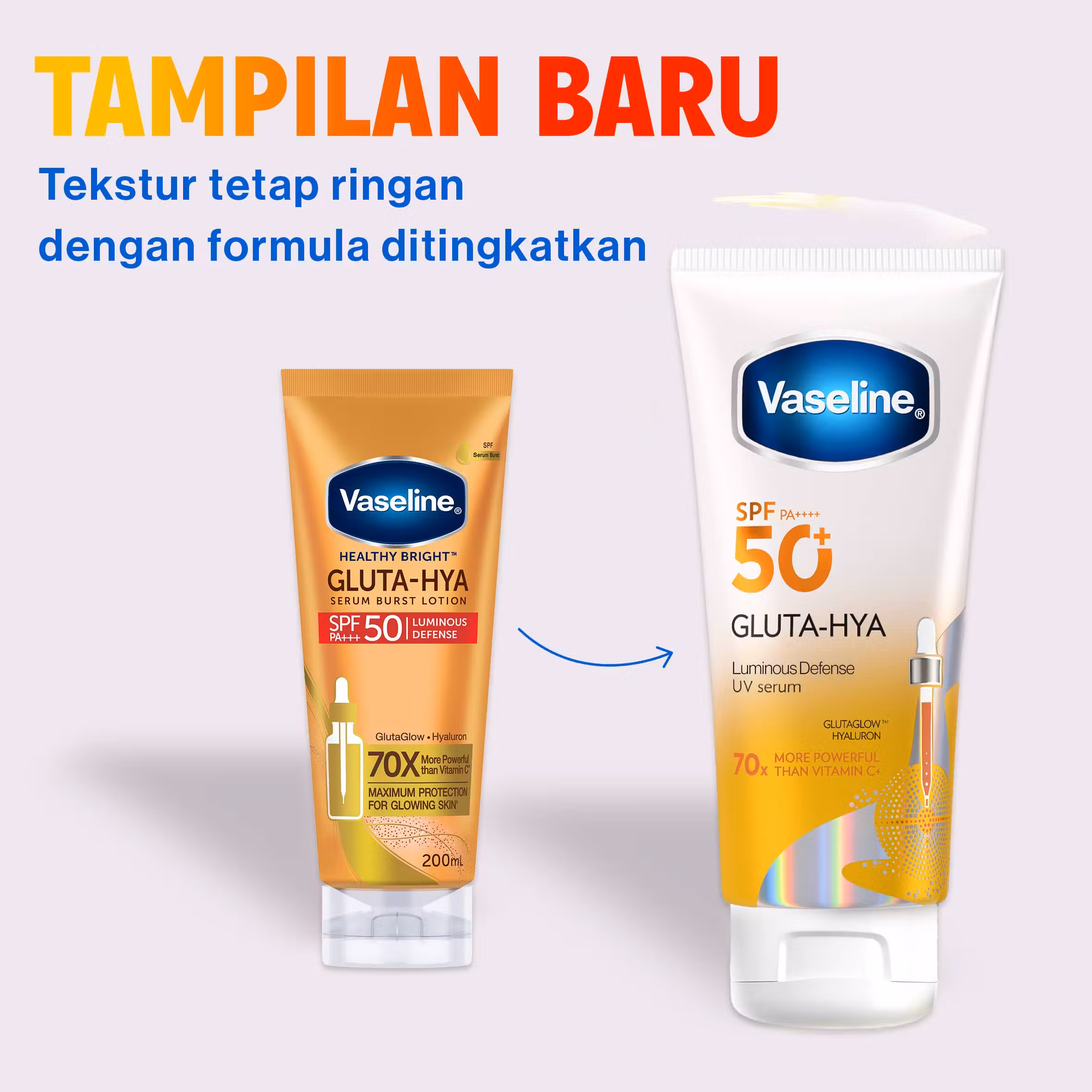 Vaseline Gluta Hya Luminous Defense Spf50 PA++ 200ml