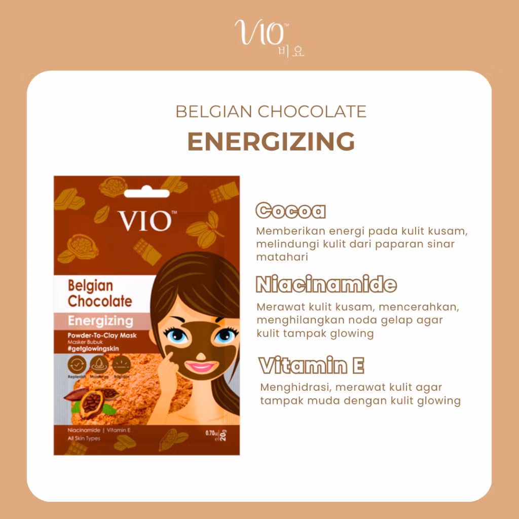 Vio Powder To Clay Mask Belgian Chocolate