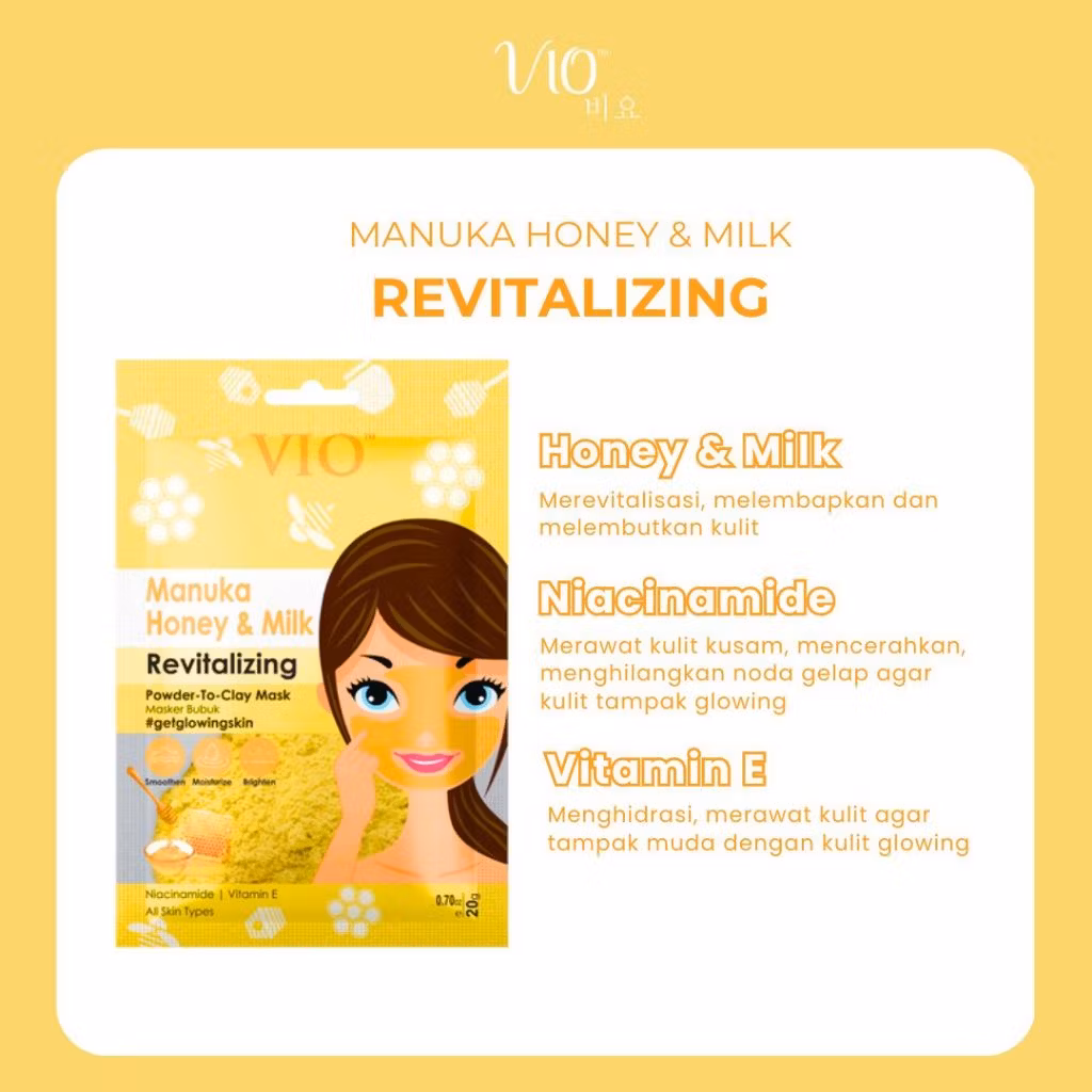 Vio Powder To Clay Mask Manuka Honey & Milk