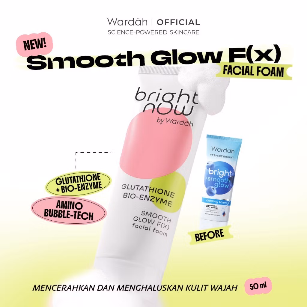 Wardah Perfect Bright Creamy Foam Bright + Smooth glow 50ml