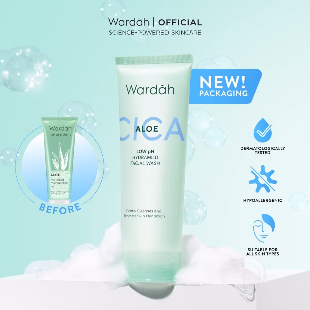 Wardah Aloe Cica Low pH Hydramild Facial Wash 100ml