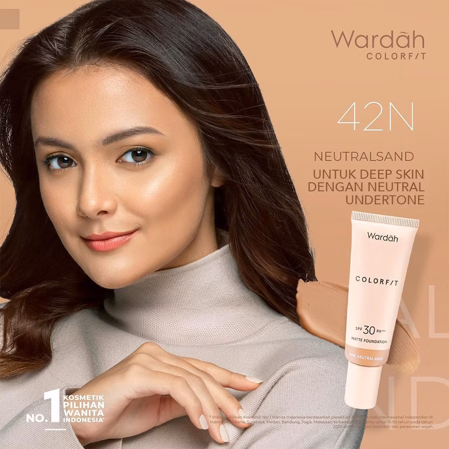 Wardah Colorfit Matte Foundation 42n Neutral Sand 25ml