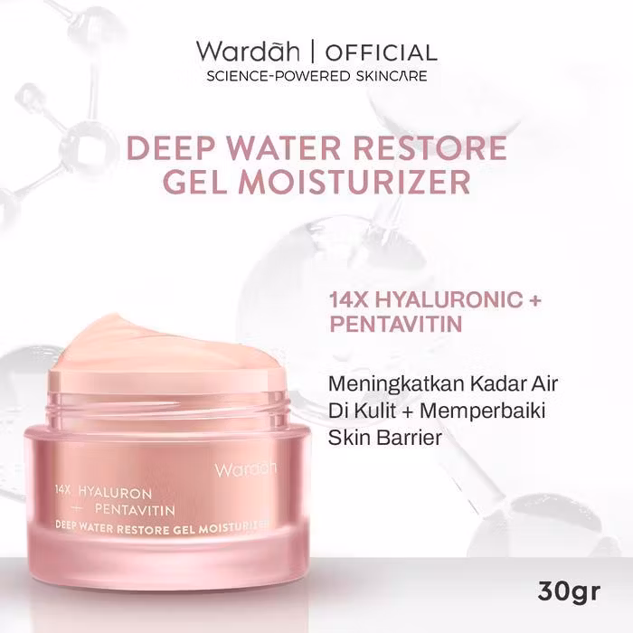 Wardah 14x Hyaluron + Pentavitin Deep Water Restore Gel Moisturizer 30gr