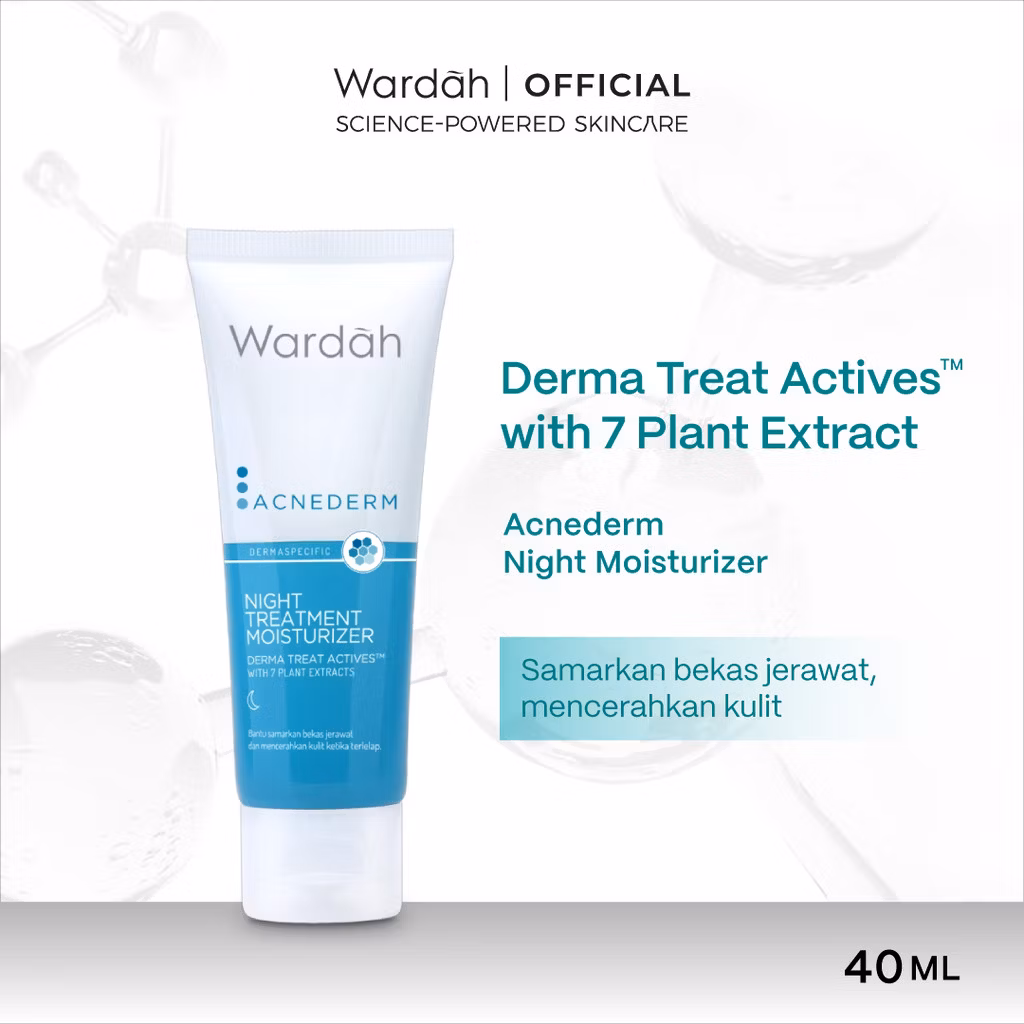 Wardah Acnederm Night Treatment Moisturizer 40 ml (Pc(s))