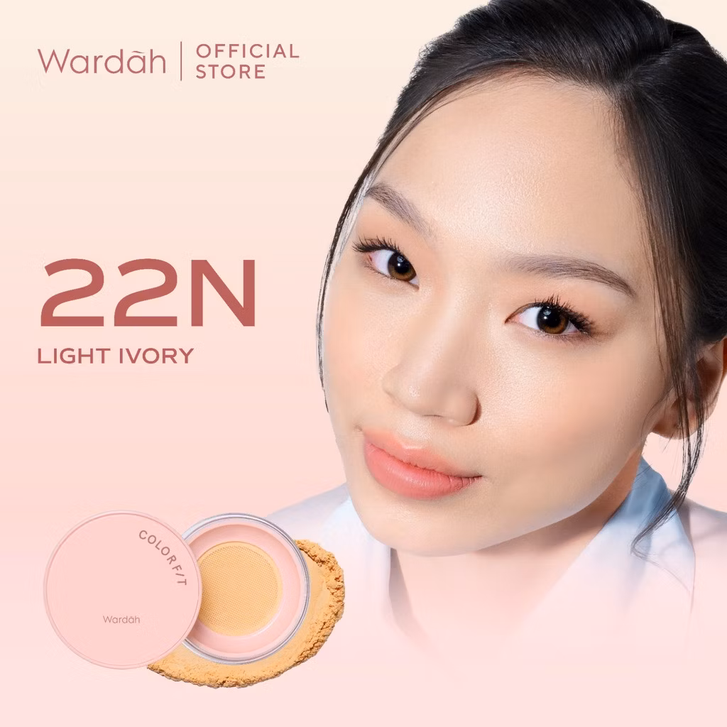 Wardah Colorfit Mattifying Powder 22N Light Ivory 15 g