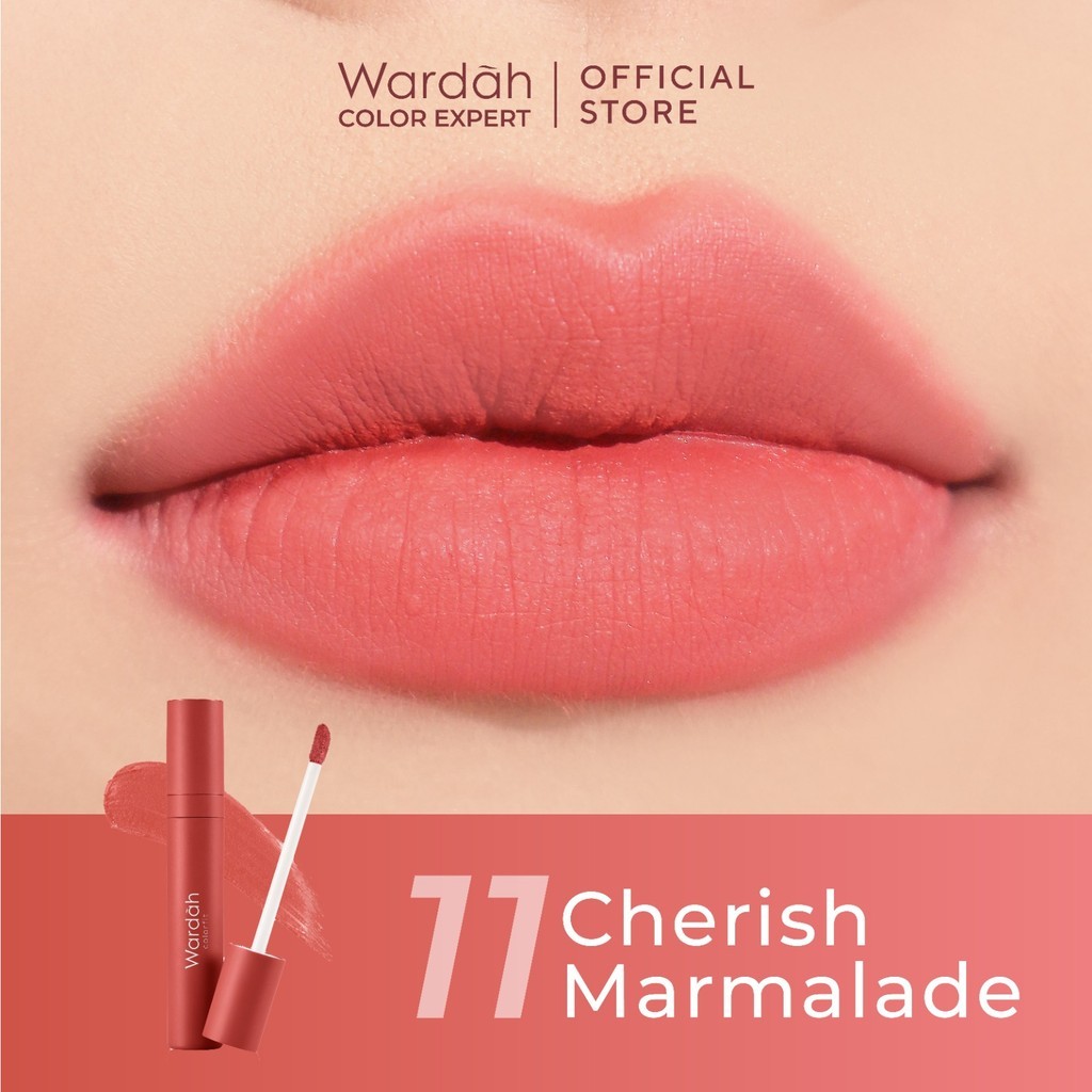 Wardah Colorfit Velvet Matte Lip Mousse 11 Cherish Marmalade 4 g