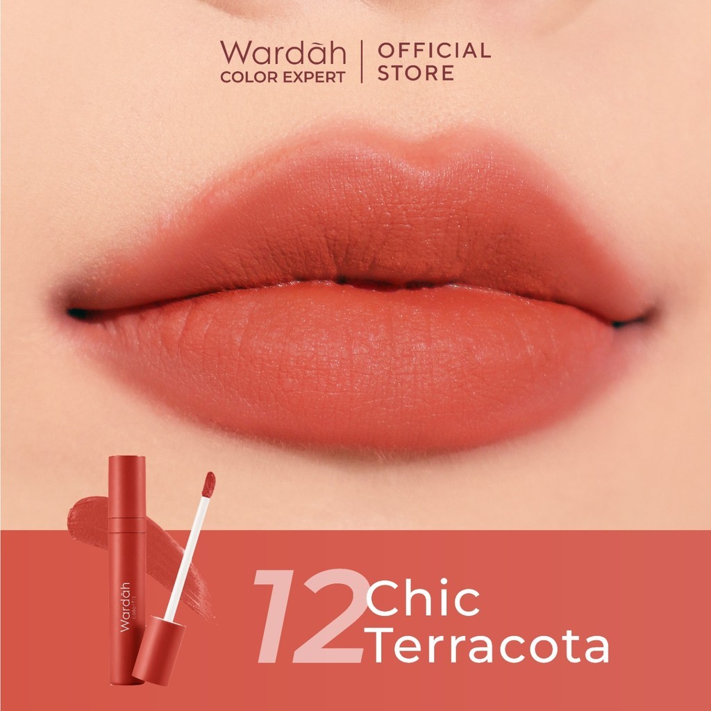 Wardah Colorfit Velvet Matte Lip Mousse 12 Chic Terracotta 4 g