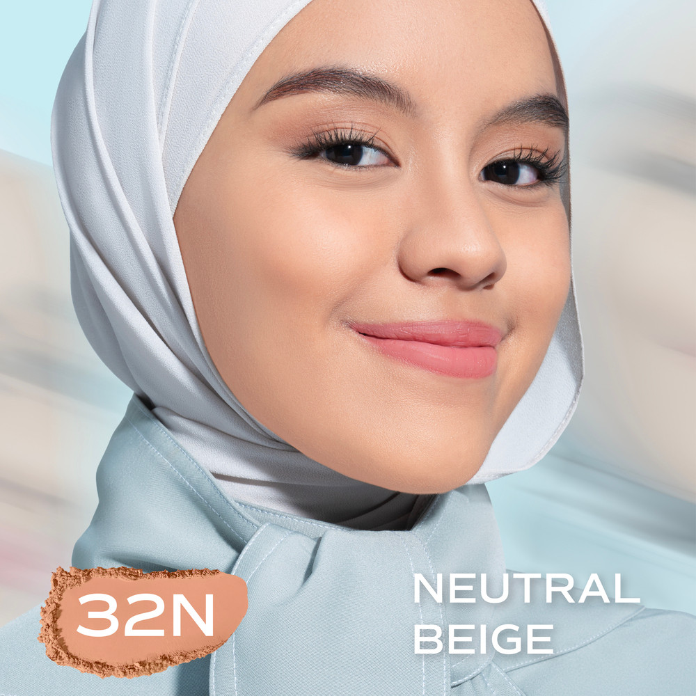Wardah Colorfit Velvet Powder Foundation Refill 32N Neutral Beige 11 g