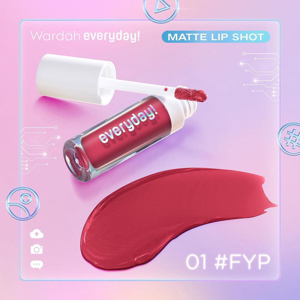 Wardah Everyday! Matte Lip Shot 01 #fyp 1.8 g
