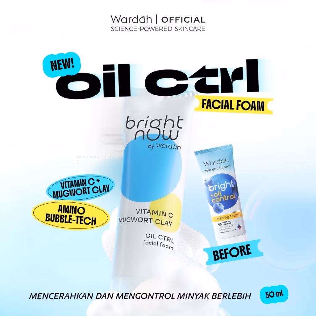 Wardah Perfect Bright Creamy Foam Bright + Oil Control 50 ml