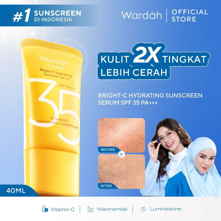 Wardah UV Shield Bright-C Hydrating Sunscreen Serum Spf 35 40ml