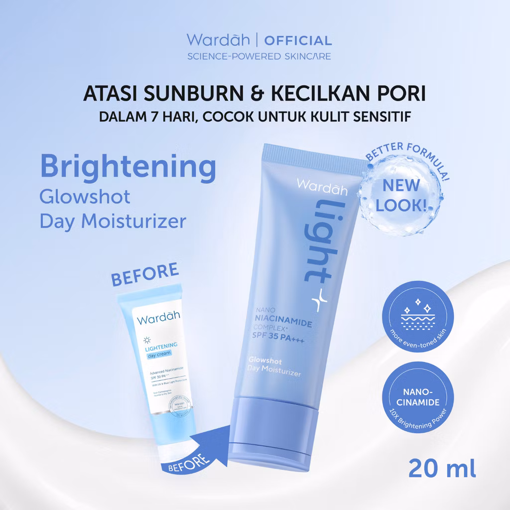 Wardah Light Nano Niacinamide Complex Spf 35 Day Moisturizer 20g