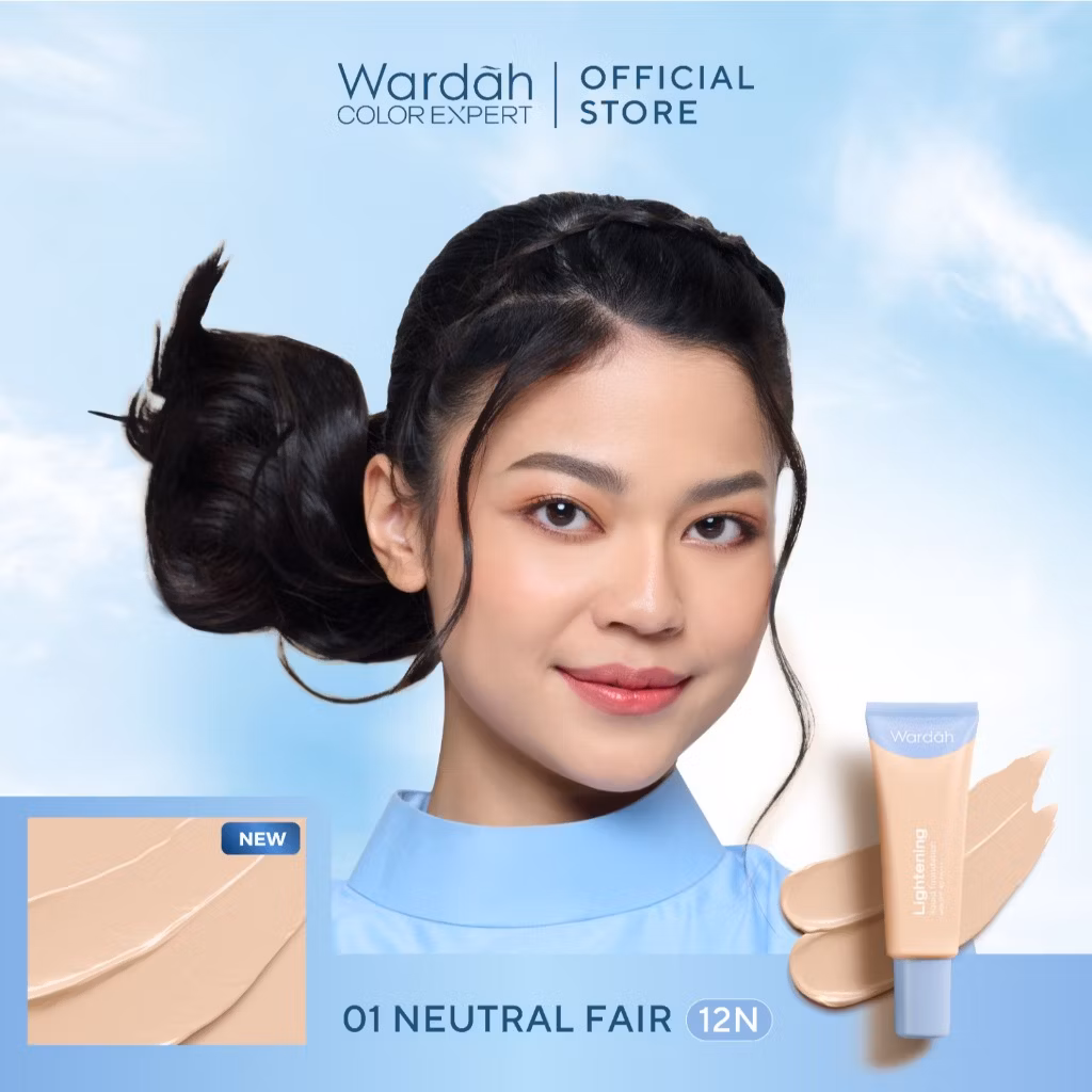 Wardah Lightening Liquid Foundation 01. Light Beige 25 ml (Blister)