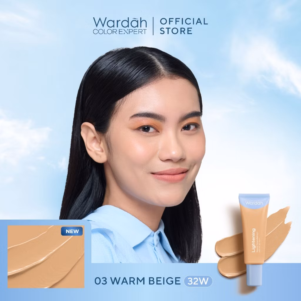 Wardah Lightening Liquid Foundation 03. Ivory 25 ml (Blister)