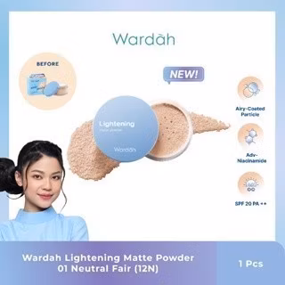 Wardah Lightening Matte Powder 01 Light Beige 20 g