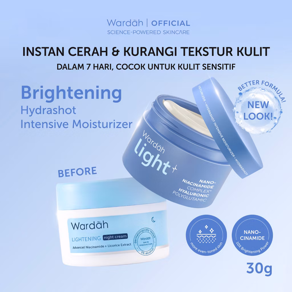 Wardah Lightening Night Cream Advanced Niacinamide 30 g