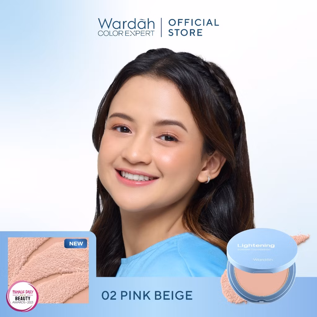 Wardah Lightening Powder Foundation Light Feel 02 Golden Beige 12 g
