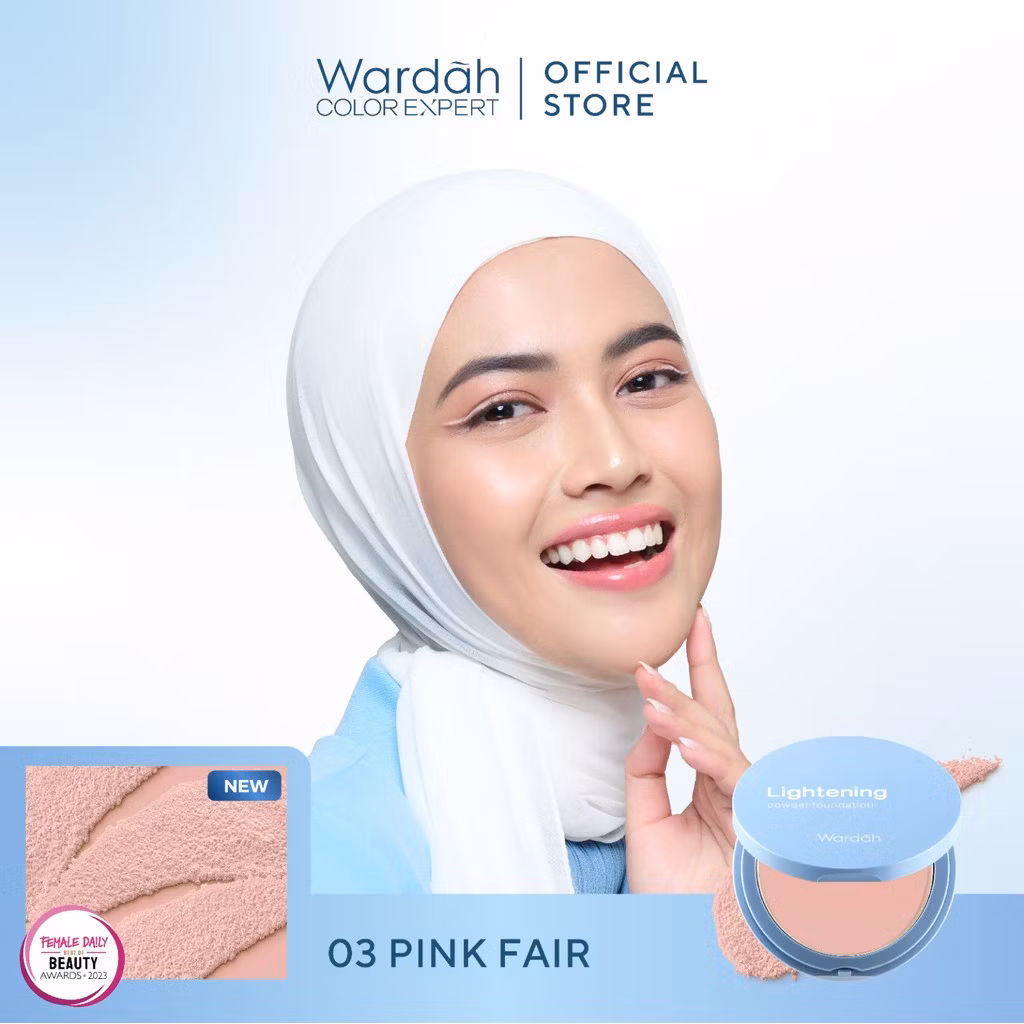Wardah Lightening Powder Foundation Light Feel 03 Sheer Pink 12 g