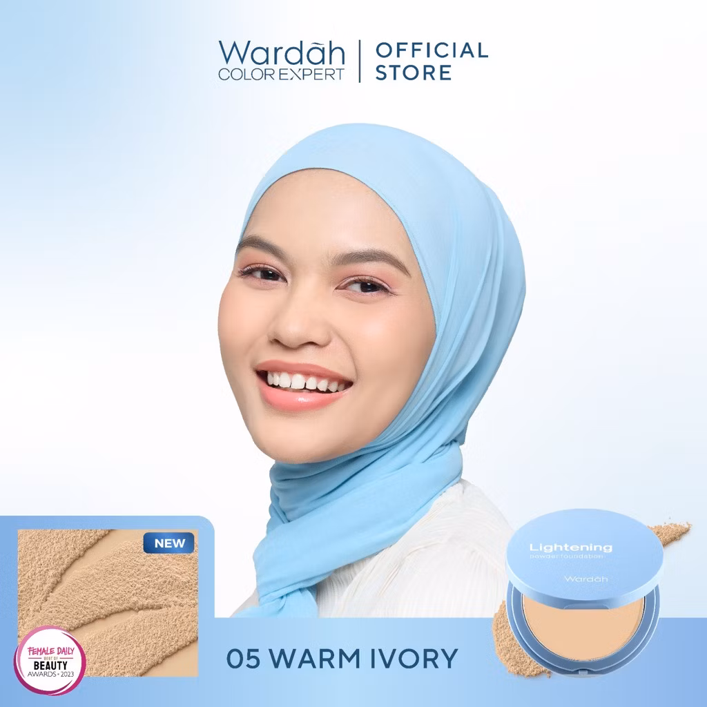 Wardah Lightening Powder Foundation Light Feel 05 Beige 12 g